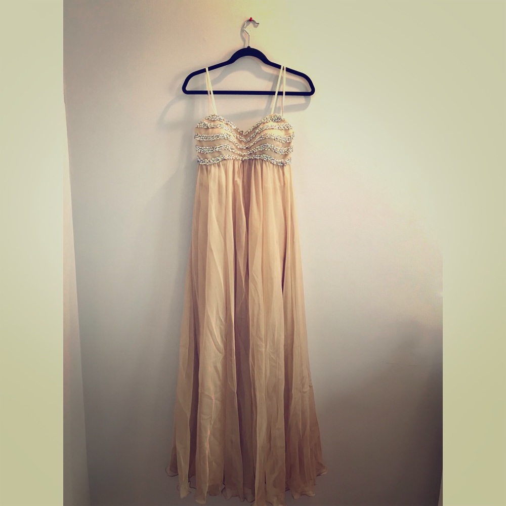 Beige La Femme Gown